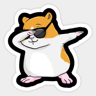 Hamster with Sunglasses at Hip Hop Dance Dab Sticker